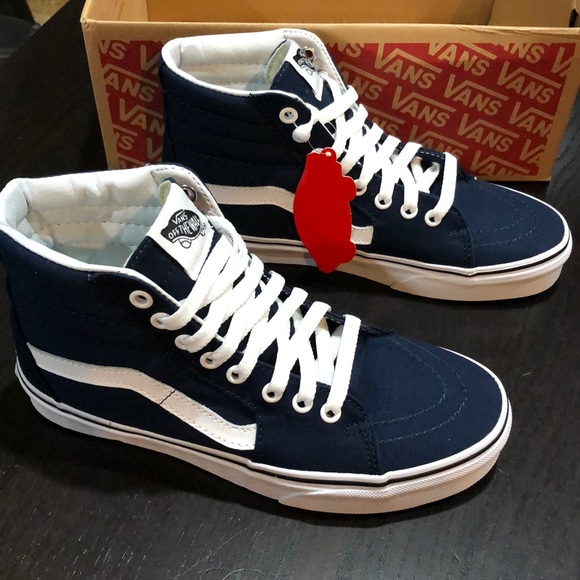 dress blue vans sk8 hi